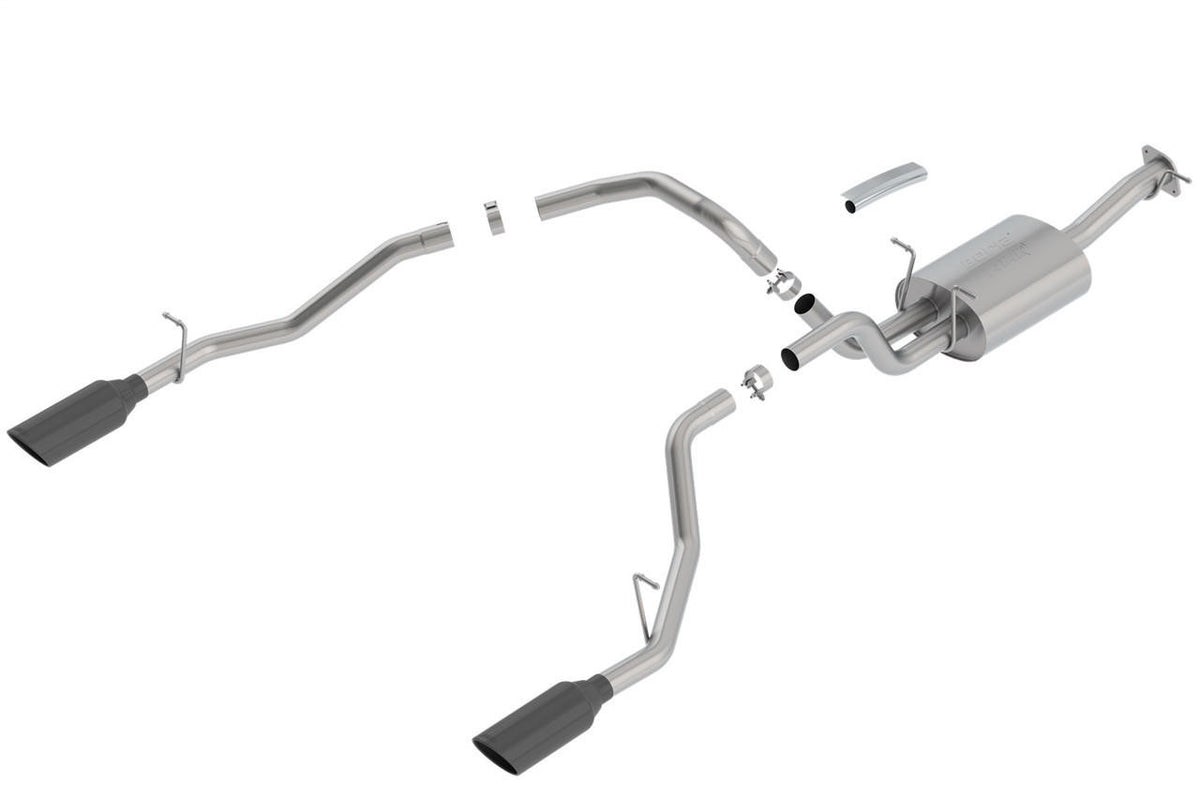 2019-2022 RAM 1500 Cat-Back Exhaust System, ATAK, Black Chrome Tips - Apollo Off-Road