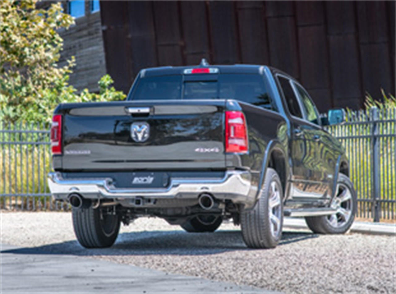 2019-2022 RAM 1500 Cat-Back Exhaust System, S-Type, Black Chrome Tips - Apollo Off-Road