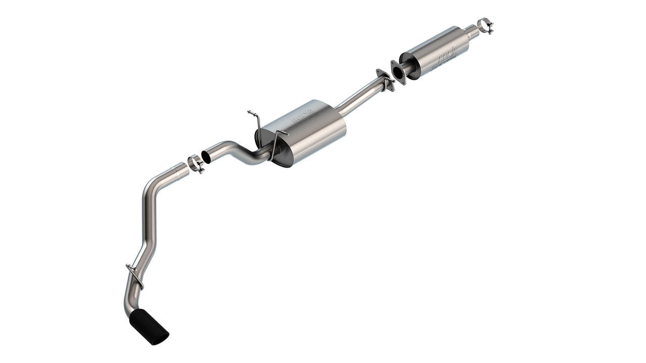 2019-2022 RAM 1500 Cat-Back Exhaust System, S-Type, Black Chrome Tips - Apollo Off-Road