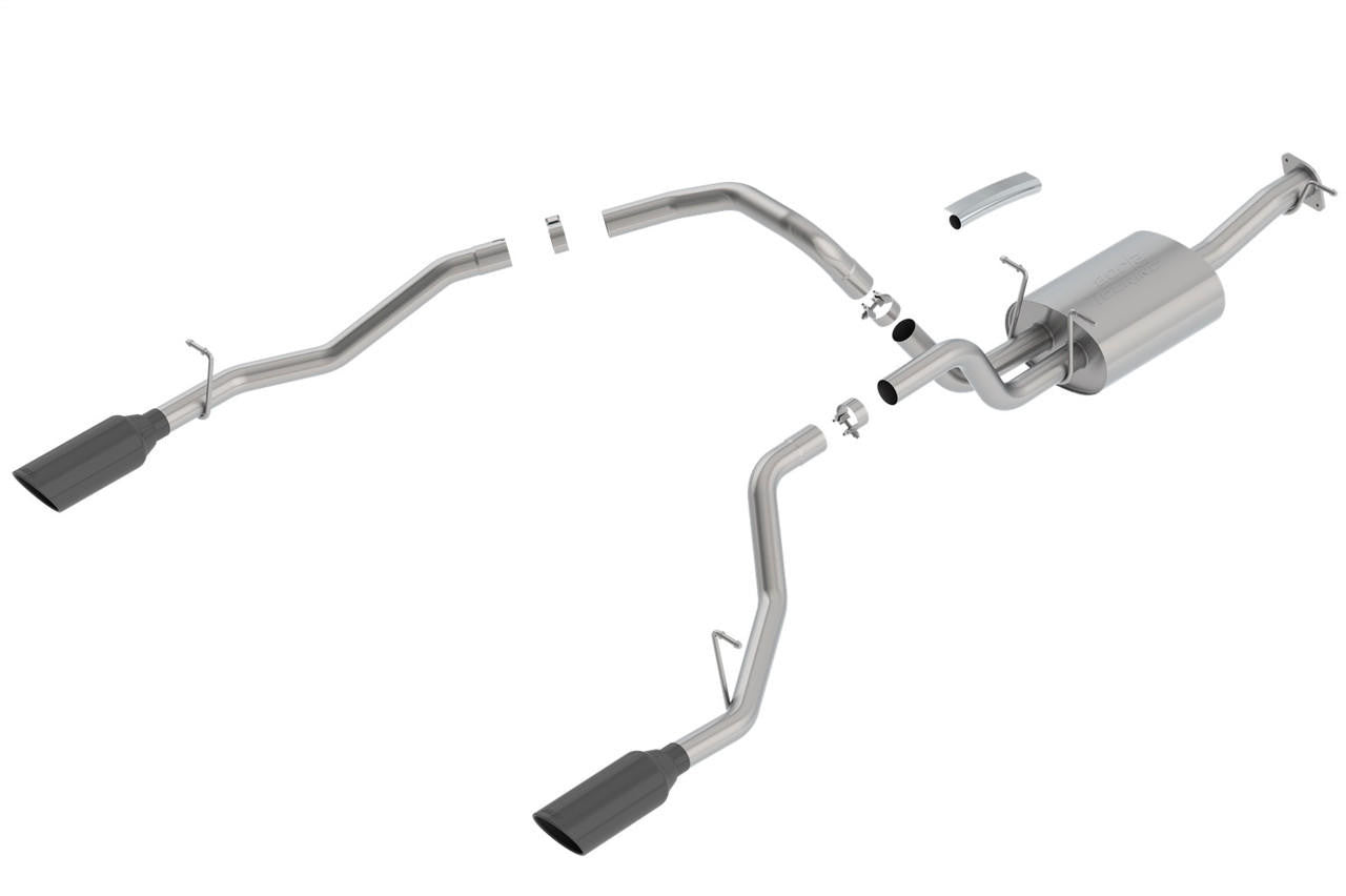 2019-2022 RAM 1500 Cat-Back Exhaust System, Touring, Black Chrome Tips - Apollo Off-Road
