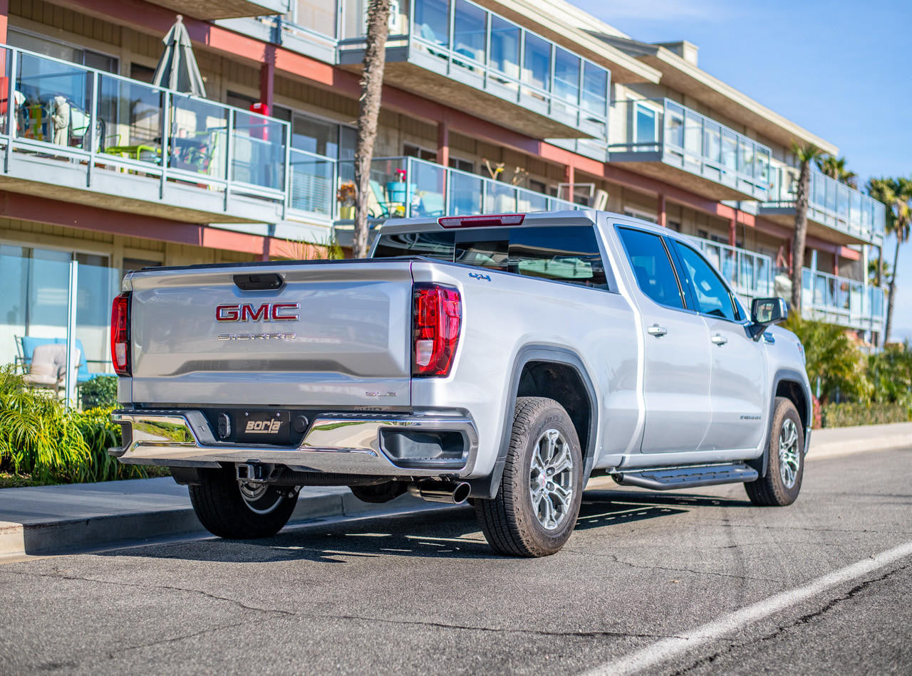 2019-2022 Silverado-Sierra 1500 Cat-Back Exhaust System, S-Type, Black Chrome Tips - Apollo Off-Road
