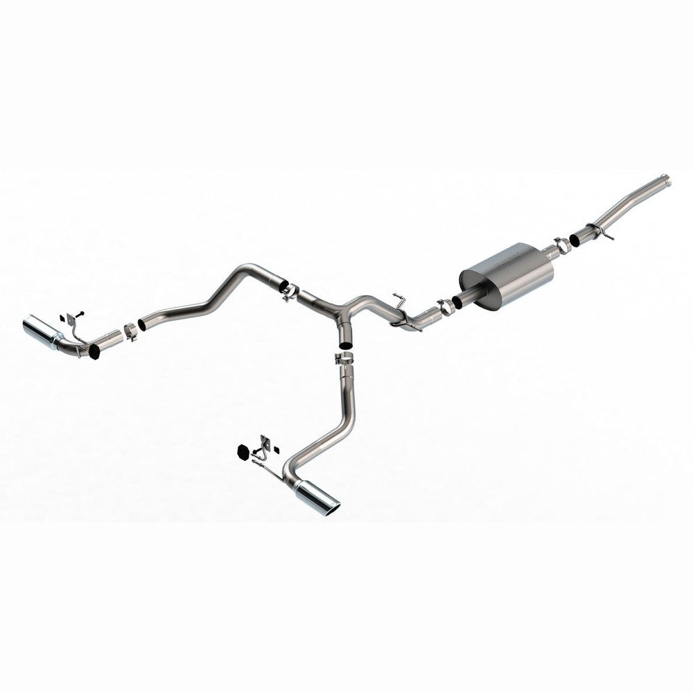 2019-2022 Silverado-Sierra 1500 Cat-Back Exhaust System, S-Type, Chrome Tips - Apollo Off-Road
