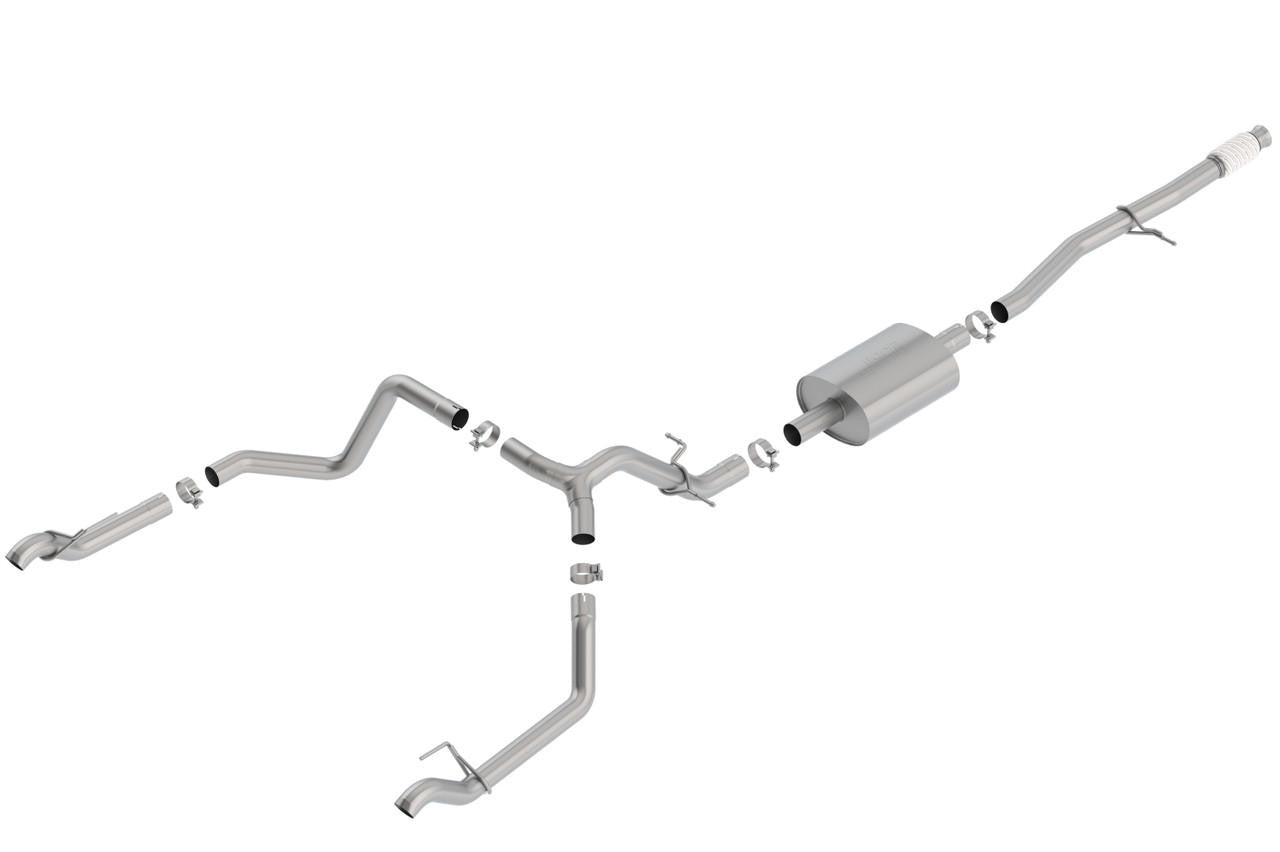 2019-2022 Silverado-Sierra 1500 Cat-Back Exhaust System, S-Type, Chrome Tips - Apollo Off-Road