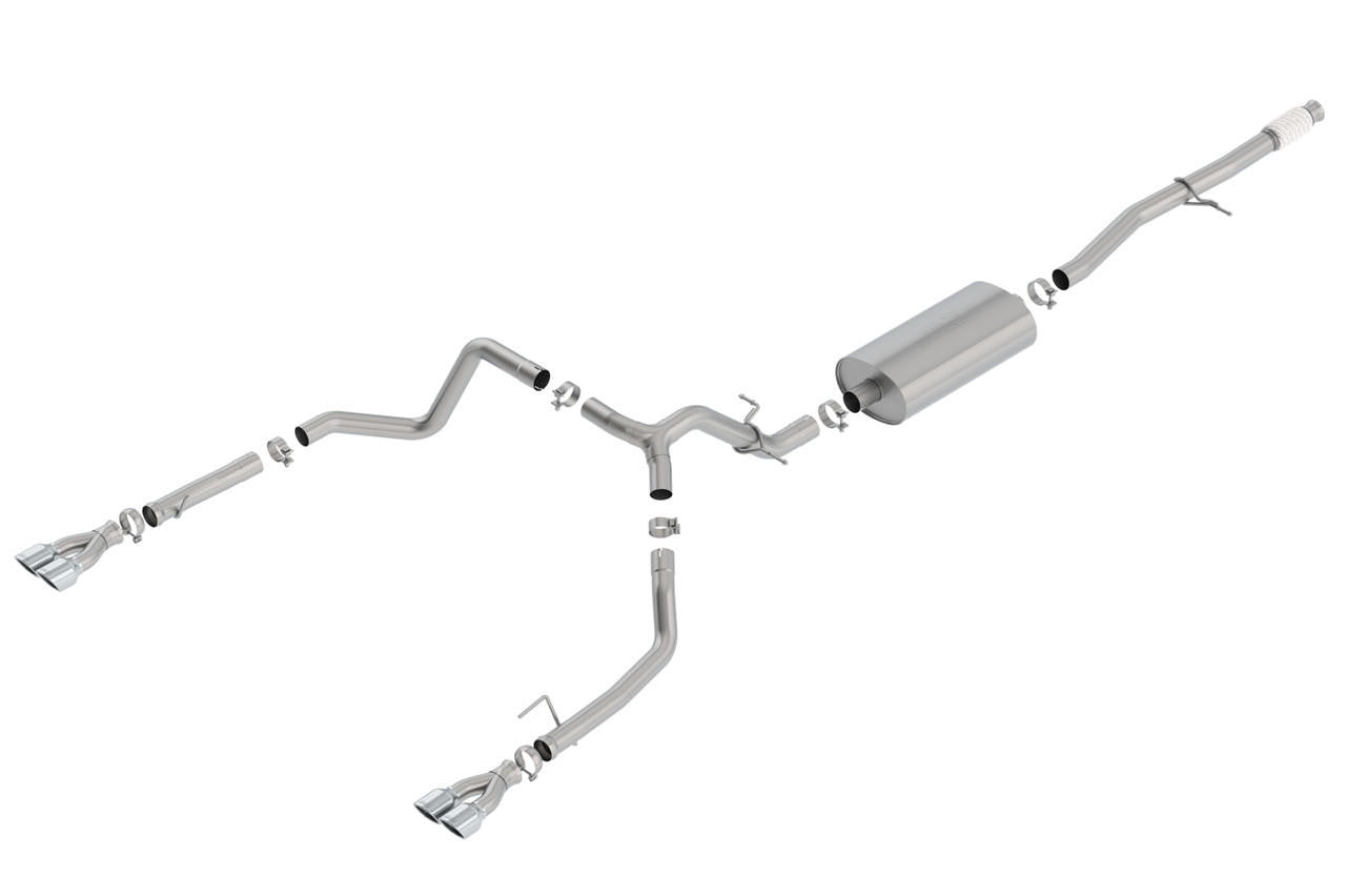 2019-2022 Silverado-Sierra 1500 Cat-Back Exhaust System, Touring, Chrome Tips - Apollo Off-Road