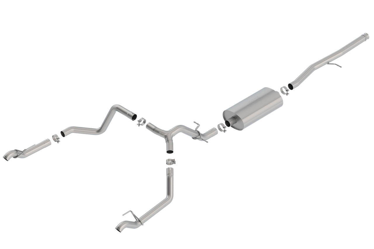 2019-2022 Silverado-Sierra 1500 Cat-Back Exhaust System, Touring, Chrome Tips - Apollo Off-Road