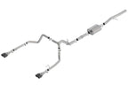 2019-2023 Chevrolet Silverado 1500-GMC Sierra 1500 6.2L Cat-Back Exhaust System, ATAK, Black Chrome Tips - Apollo Off-Road