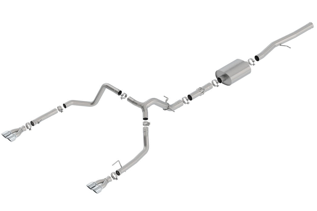 2019-2023 Chevrolet Silverado 1500-GMC Sierra 1500 6.2L Cat-Back Exhaust System, ATAK, Chrome Tips - Apollo Off-Road