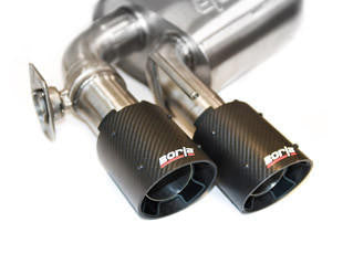 2019-2023 Chevrolet Silverado 1500-GMC Sierra 1500 6.2L Cat-Back Exhaust System, Touring, Carbon Fiber Tips - Apollo Off-Road