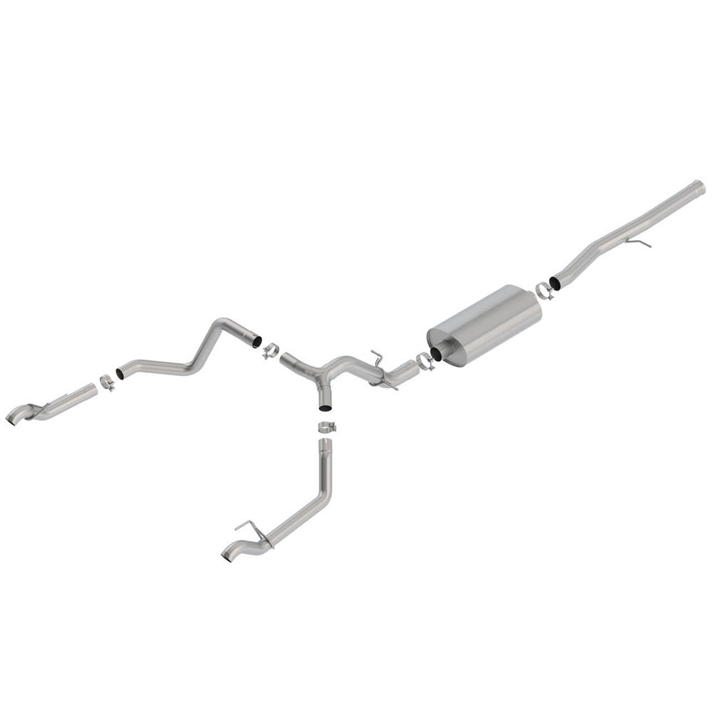 2019-2023 Chevrolet Silverado 1500-GMC Sierra 1500 6.2L Cat-Back Exhaust System, Touring, Chrome Tips - Apollo Off-Road