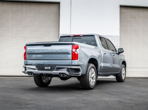 2019-2023 Chevrolet Silverado 1500-GMC Sierra 1500 6.2L Cat-Back Exhaust System, Touring, Chrome Tips - Apollo Off-Road