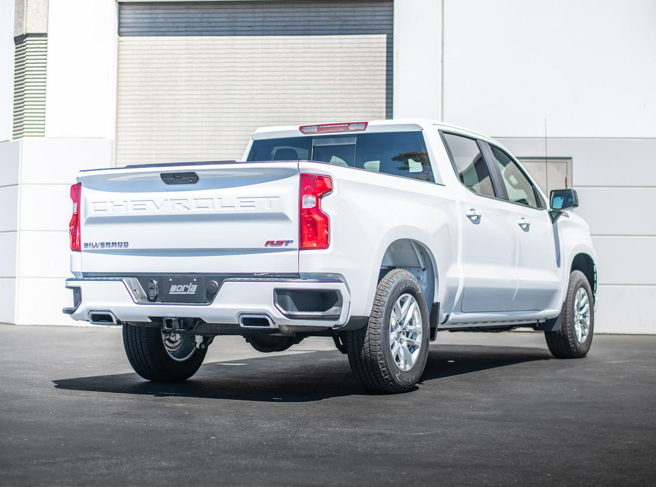 2019-2023 Chevrolet Silverado 1500-GMC Sierra 1500 Cat-Back Exhaust System, S-Type, Chrome Tips - Apollo Off-Road