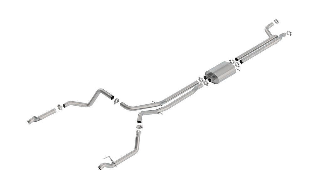 2019-2023 Chevrolet Silverado 1500-GMC Sierra 1500 Cat-Back Exhaust System, S-Type, Chrome Tips - Apollo Off-Road