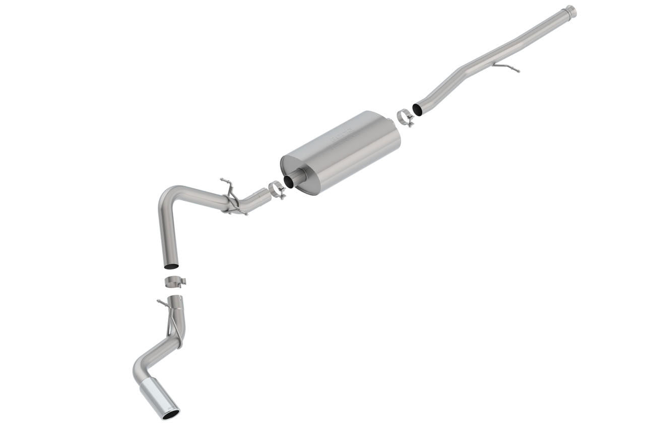 2019-2023 Chevrolet Silverado 1500-GMC Sierra 1500 Cat-Back Exhaust System, Touring, Chrome Tips - Apollo Off-Road