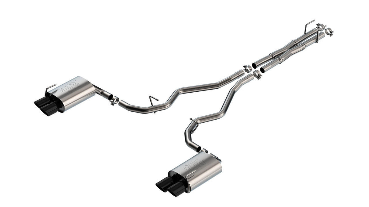 2019-2023 Ford Explorer PHEV Cat-Back Exhaust System, ATAK, Black Chrome Tips - Apollo Off-Road