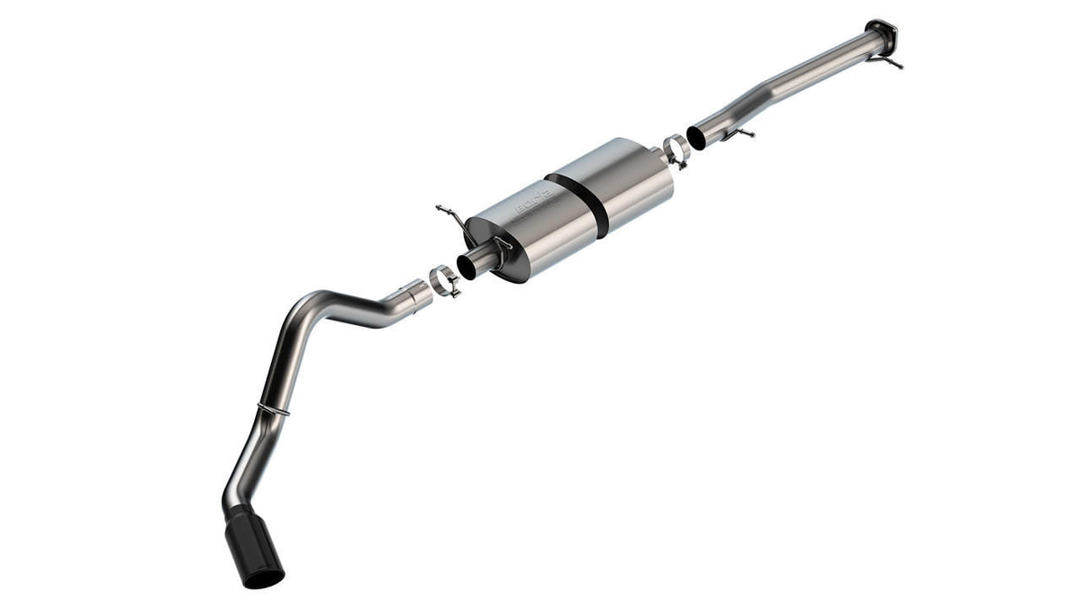 2020-2022 Chevrolet Silverado 2500-3500 GMC Sierra 2500-3500 Cat-Back Exhaust System, S-Type, Black Chrome Tips - Apollo Off-Road