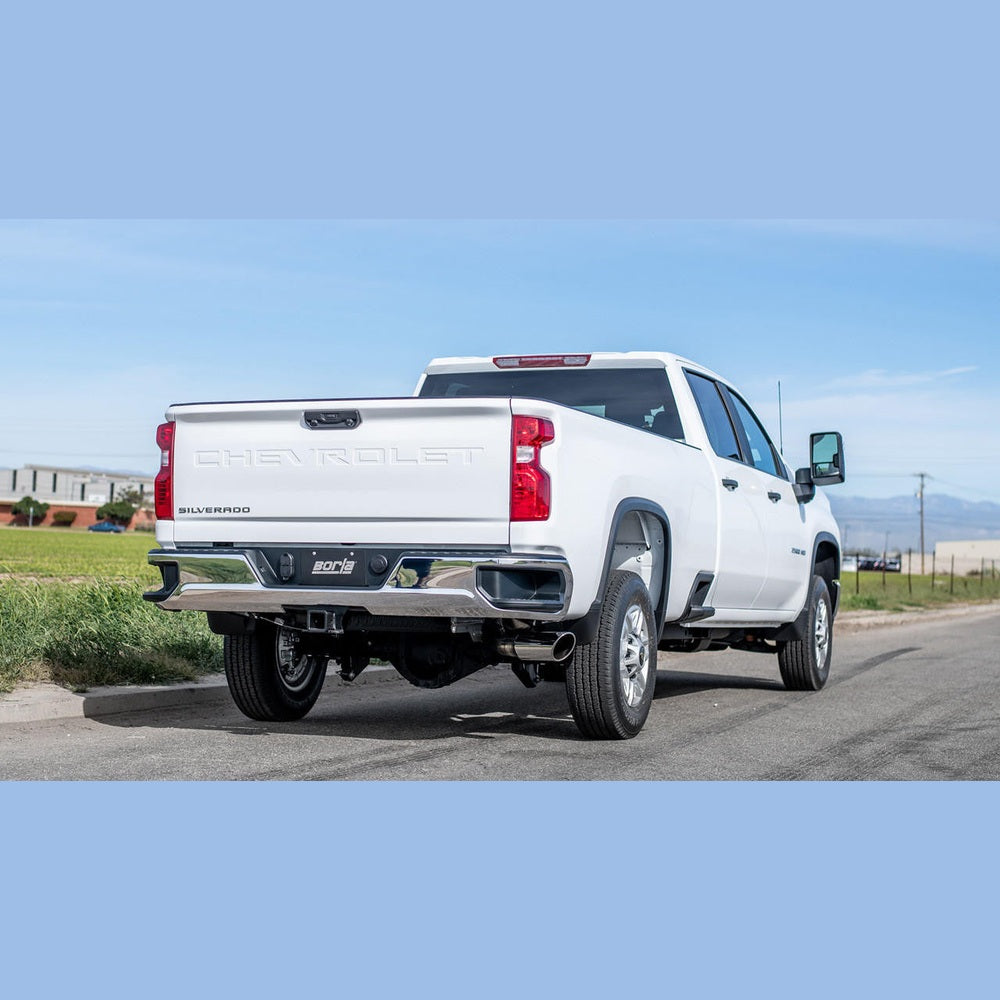 2020-2022 Chevrolet Silverado 2500-3500-GMC Sierra 2500-3500 Cat-Back Exhaust System, S-Type, Chrome Tips - Apollo Off-Road