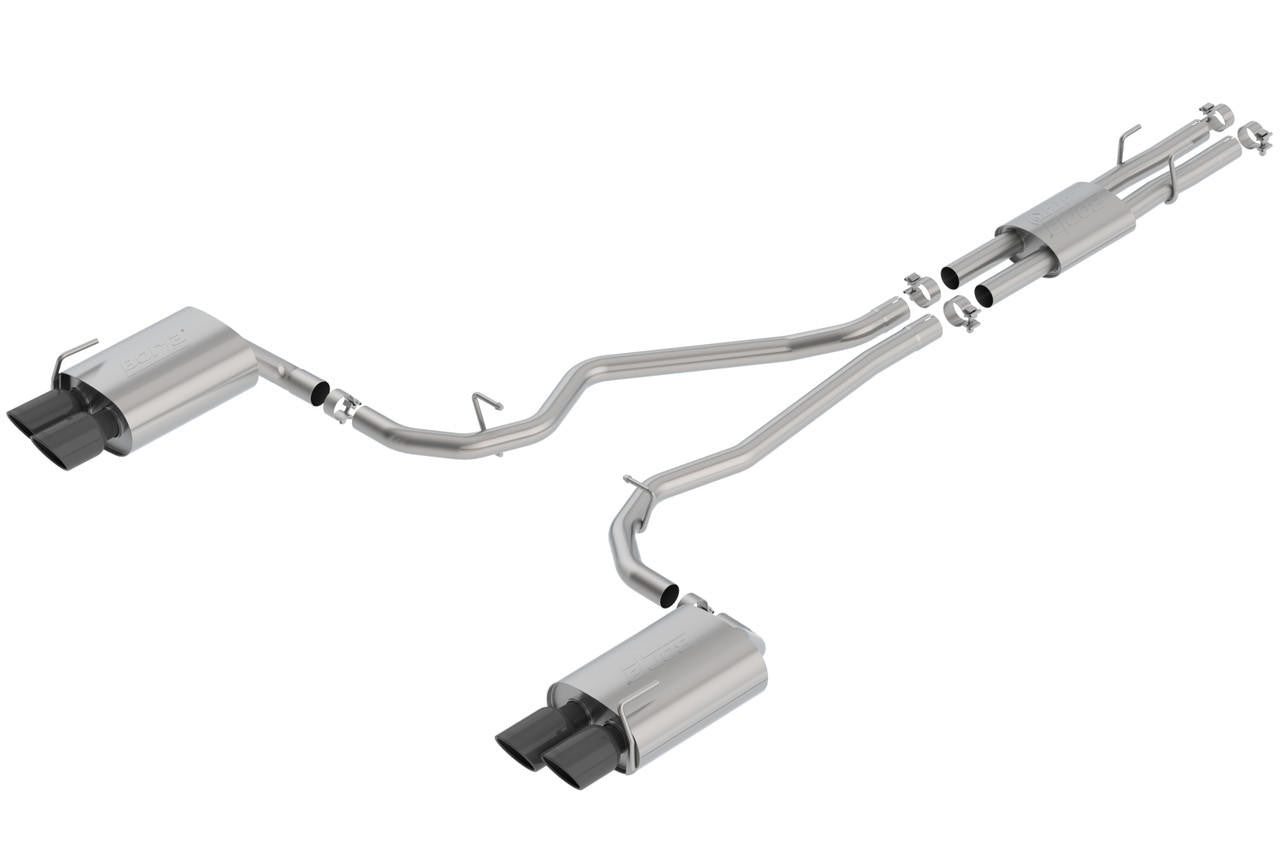 2020-2023 Ford Explorer ST-Explorer Platinum-Lincoln Aviator Cat-Back Exhaust System, ATAK, Black Chrome Tips - Apollo Off-Road