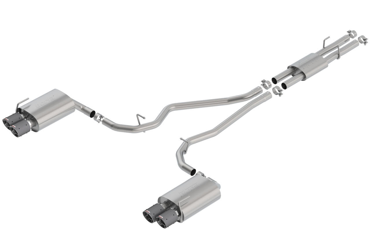 2020-2023 Ford Explorer ST-Explorer Platinum-Lincoln Aviator Cat-Back Exhaust System, ATAK, Carbon Fiber Tips - Apollo Off-Road