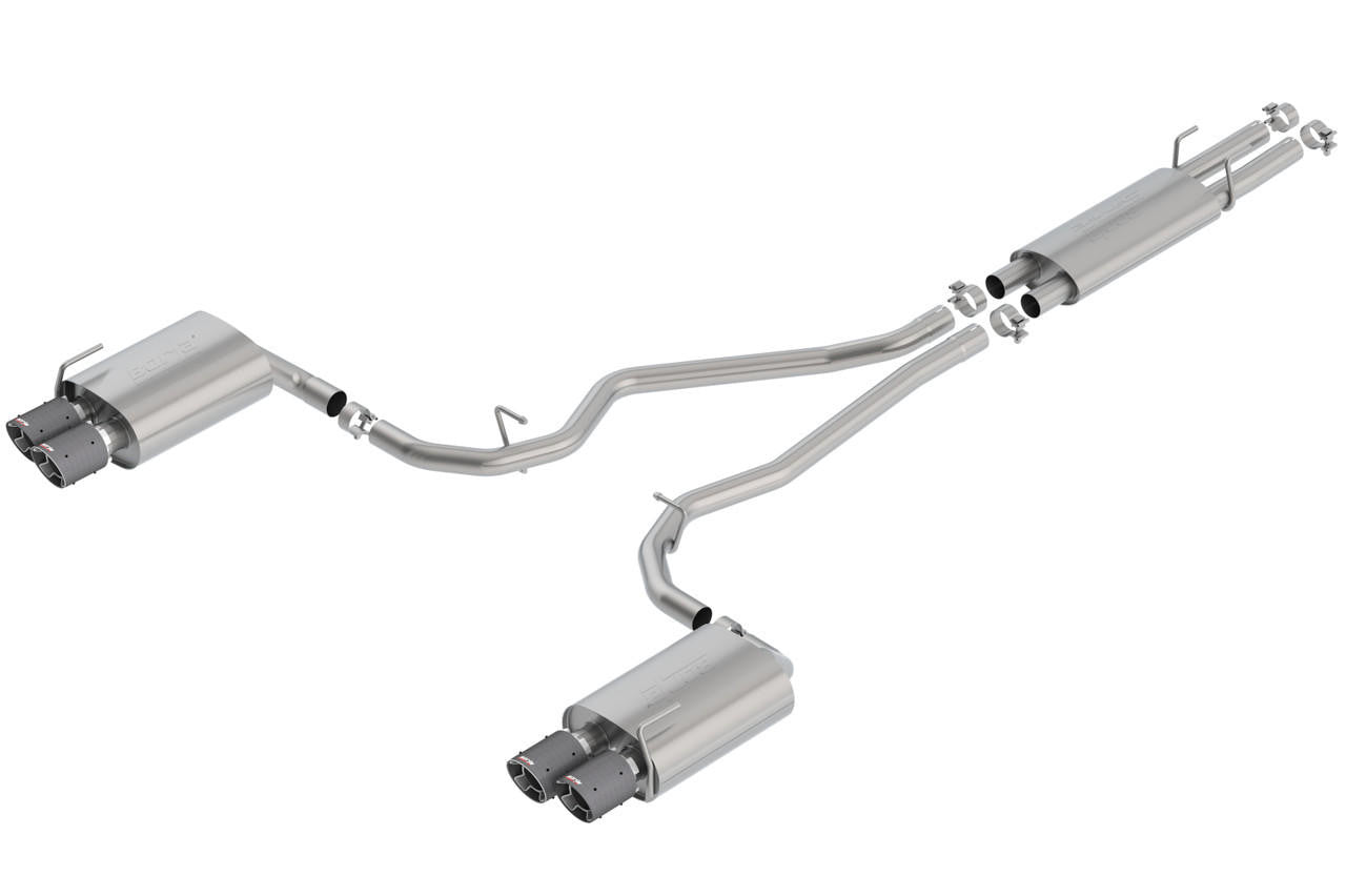 2020-2023 Ford Explorer ST-Explorer Platinum-Lincoln Aviator Cat-Back Exhaust System, S-Type, Carbon Fiber Tips - Apollo Off-Road