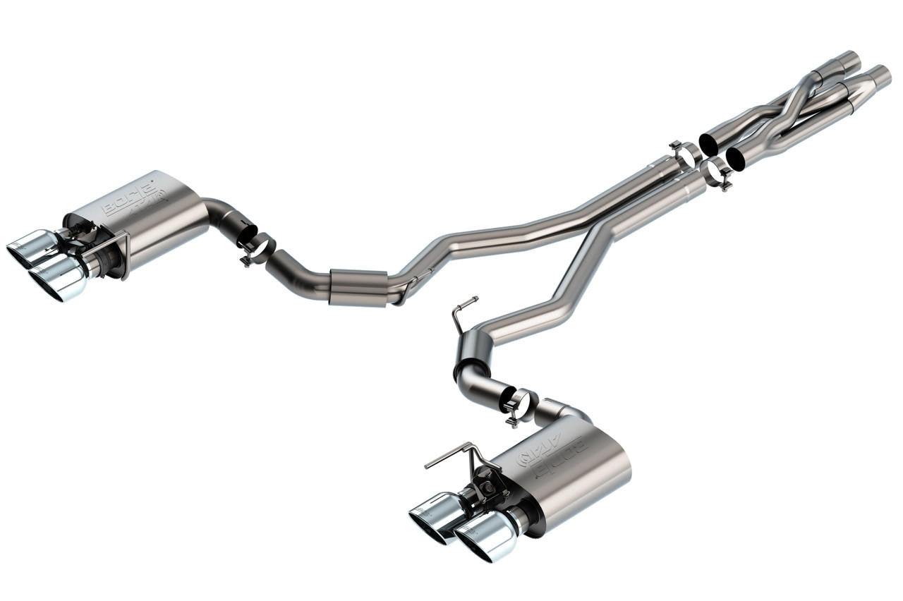 2020-2023 Ford Mustang Shelby GT500 Cat-Back Exhaust System, ATAK, Chrome Tips - Apollo Off-Road