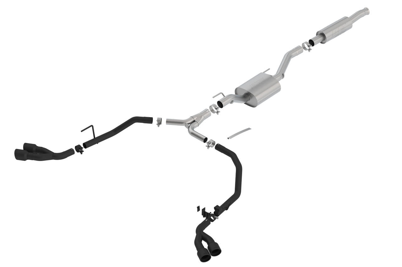 2020-2023 Jeep Gladiator JT Cat-Back Exhaust System, ATAK, Ceramic Black - Apollo Off-Road