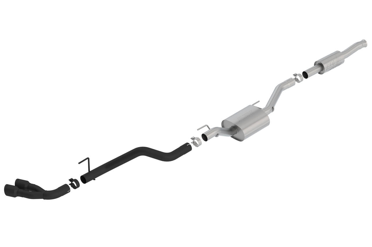 2020-2023 Jeep Gladiator JT Cat-Back Exhaust System, ATAK, Ceramic Black - Apollo Off-Road