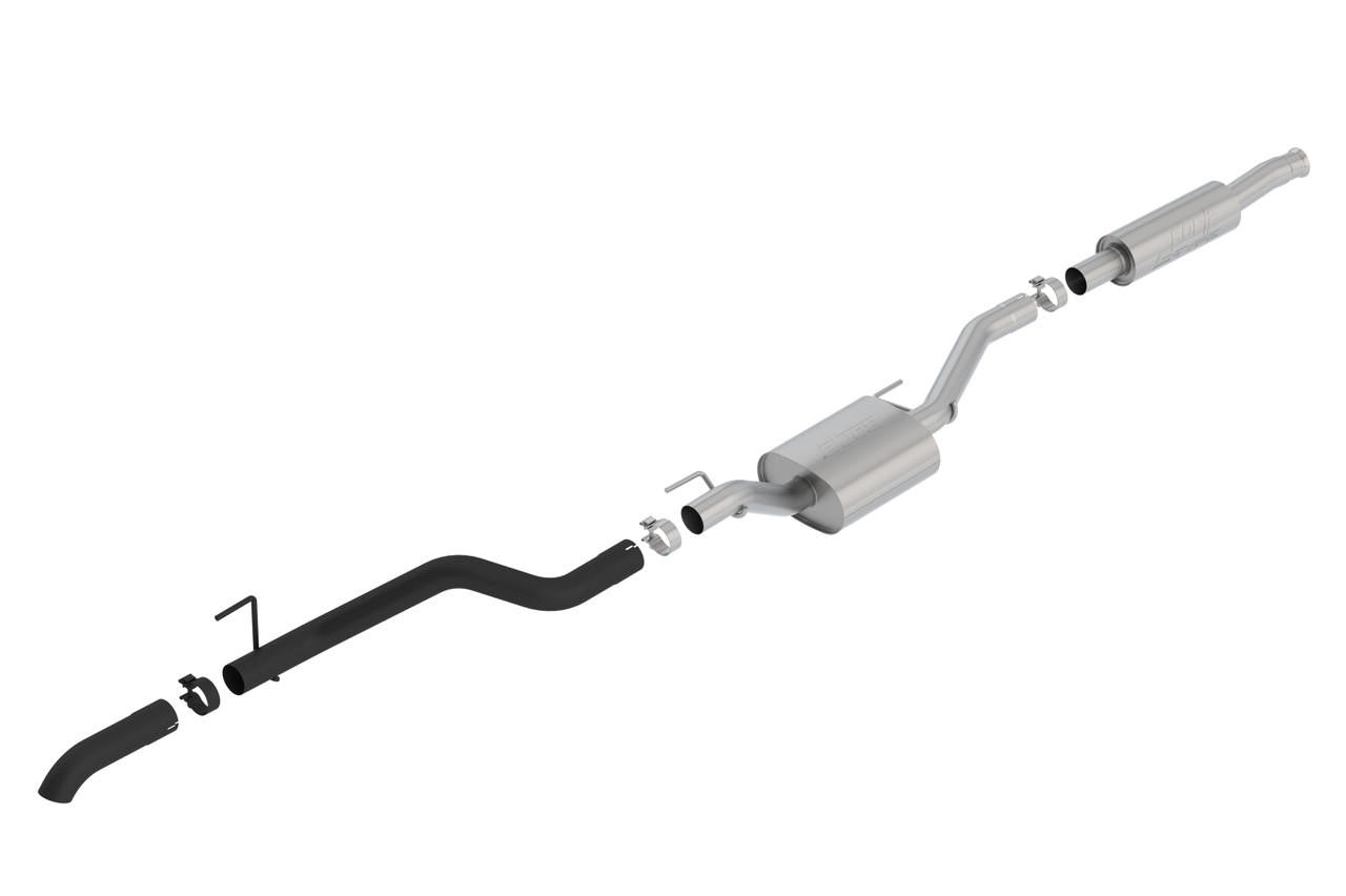 2020-2023 Jeep Gladiator JT Cat-Back Exhaust System, S-Type, Black Coated - Apollo Off-Road