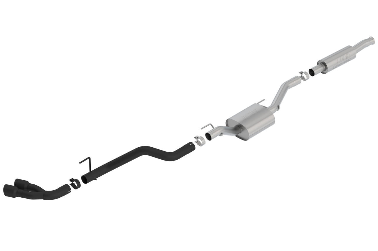 2020-2023 Jeep Gladiator JT Cat-Back Exhaust System, S-Type, Ceramic Black - Apollo Off-Road