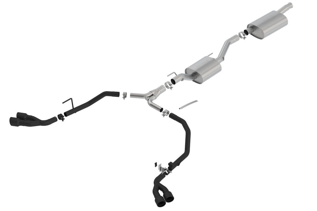 2020-2023 Jeep Gladiator JT Cat-Back Exhaust System, Touring, Ceramic Black - Apollo Off-Road