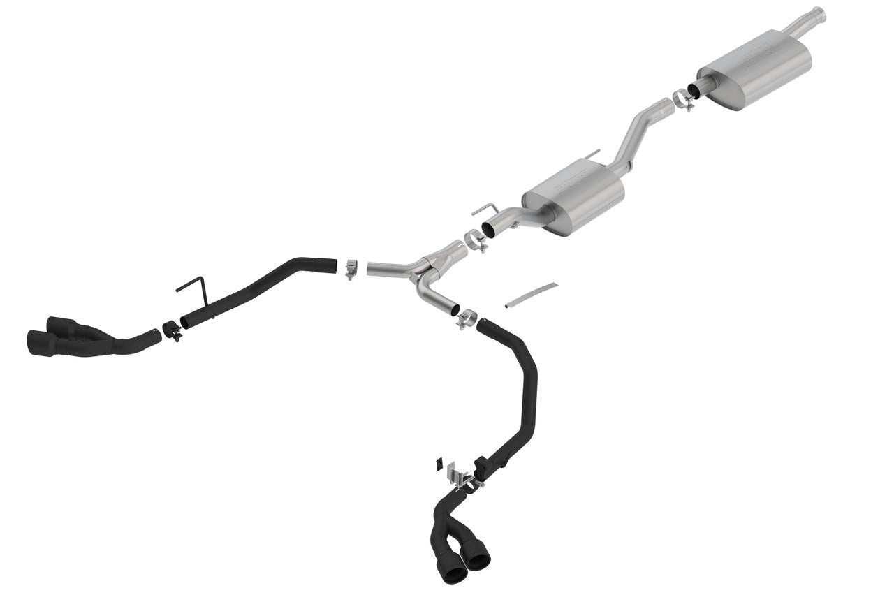 2020-2023 Jeep Gladiator JT Cat-Back Exhaust System, Touring, Ceramic Black - Apollo Off-Road