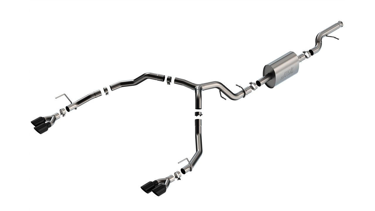 2021-2022 Chevrolet Tahoe Cat-Back Exhaust System, S-Type, Black Chrome Tips - Apollo Off-Road