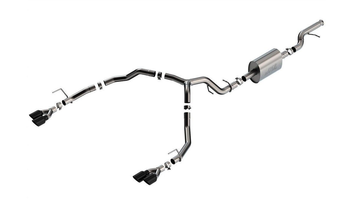 2021-2022 Chevrolet Tahoe Cat-Back Exhaust System, S-Type, Black Chrome Tips - Apollo Off-Road