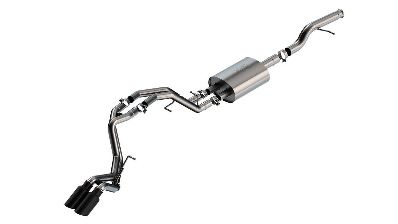 2021-2022 Chevrolet Tahoe Cat-Back Exhaust System, S-Type, Black Chrome Tips - Apollo Off-Road