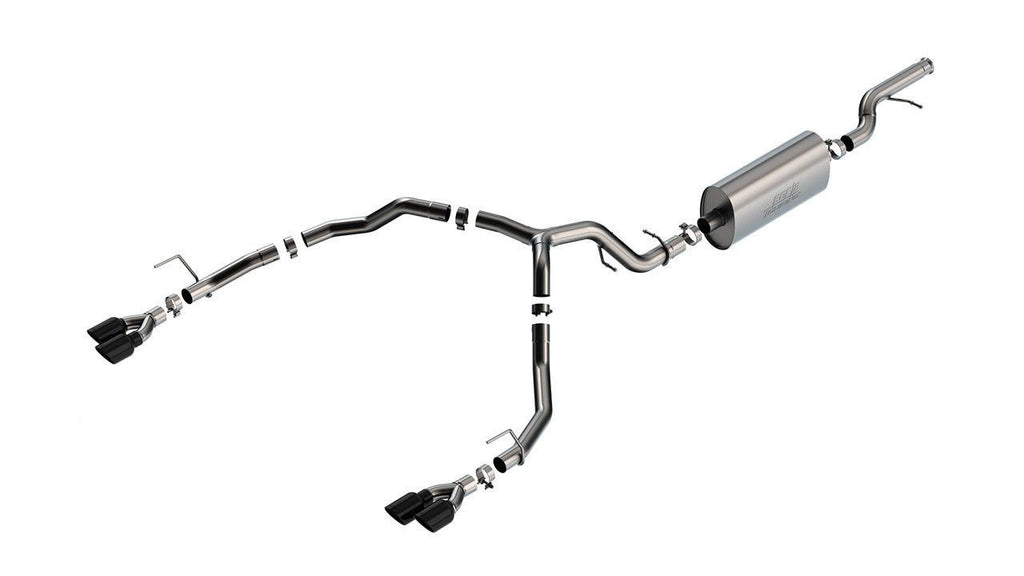 2021-2022 Chevrolet Tahoe Cat-Back Exhaust System, Touring, Black Chrome Tips - Apollo Off-Road