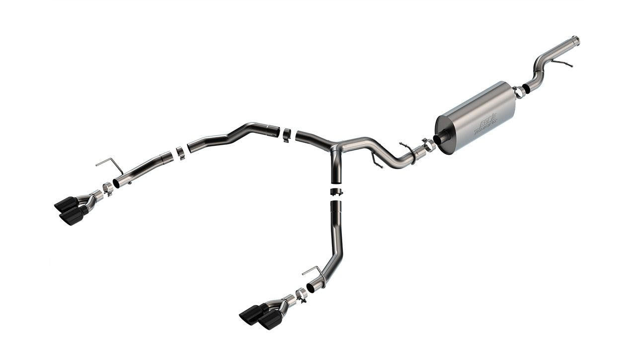 2021-2022 Chevrolet Tahoe Cat-Back Exhaust System, Touring, Black Chrome Tips - Apollo Off-Road
