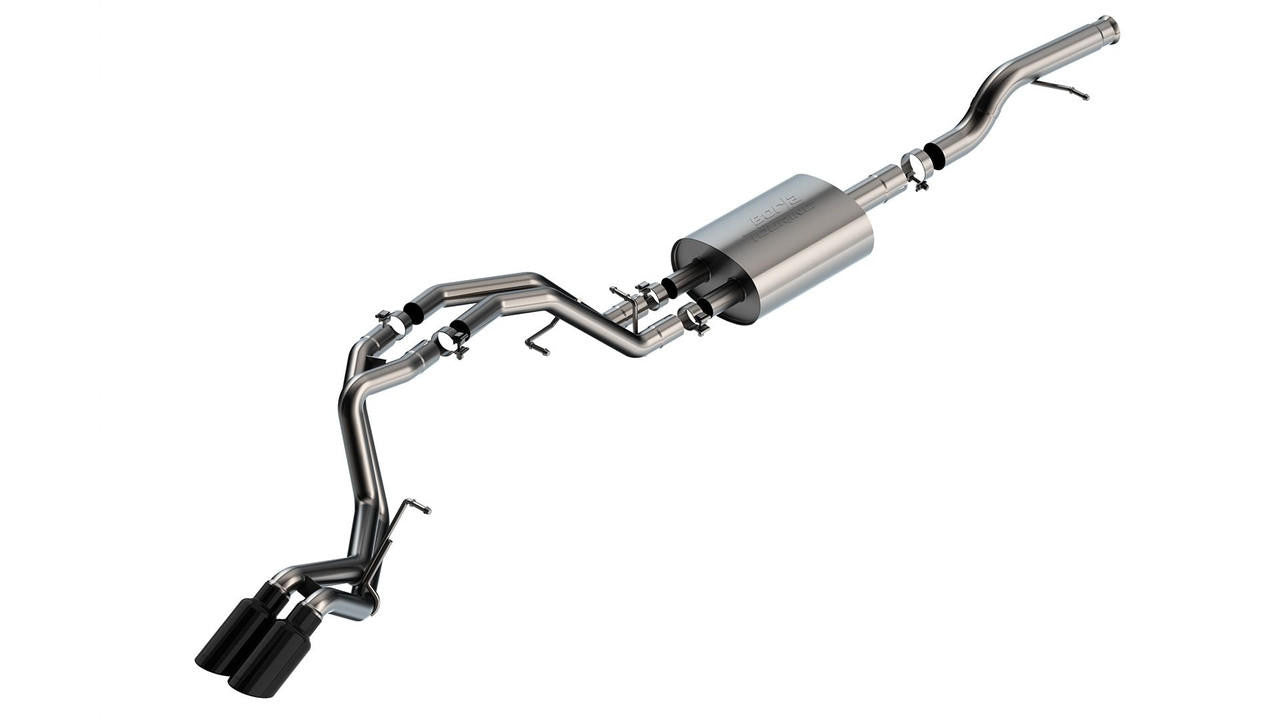 2021-2022 Chevrolet Tahoe Cat-Back Exhaust System, Touring, Black Chrome Tips - Apollo Off-Road