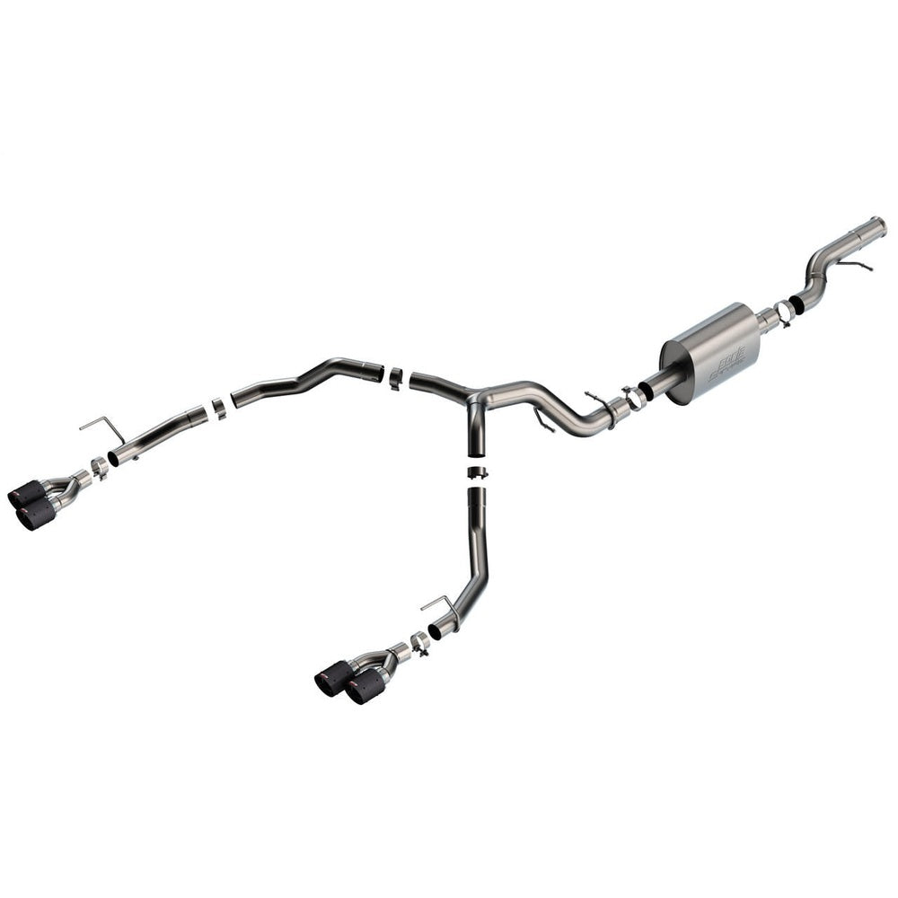 2021-2022 Chevrolet Tahoe-GMC Yukon Cat-Back Exhaust System, S-Type, Carbon Fiber Tips - Apollo Off-Road