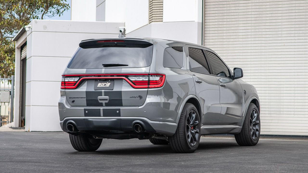 2021-2023 Dodge Durango SRT Hellcat Cat-Back Exhaust System, S-Type, Black Chrome Tips - Apollo Off-Road