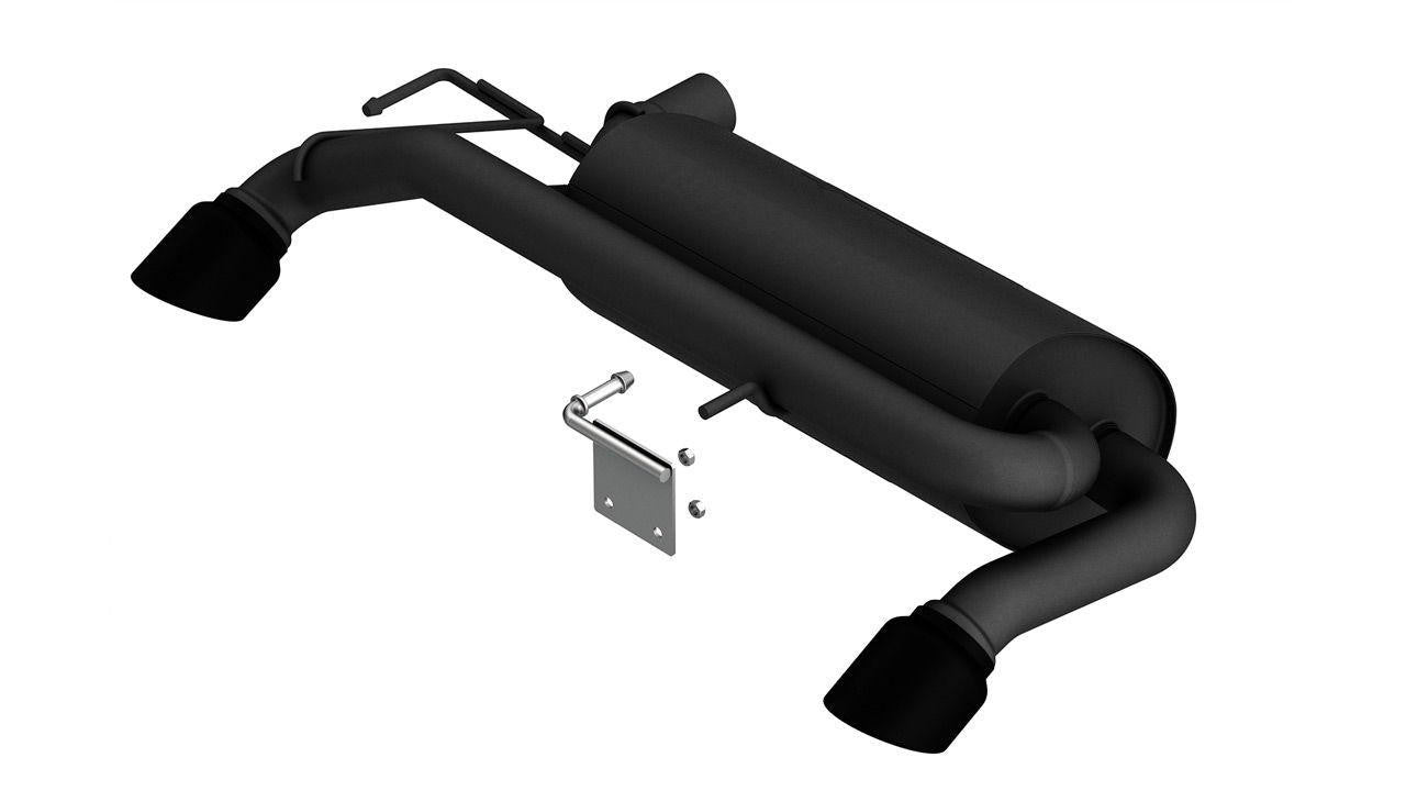 2021-2023 Ford Bronco Cat-Back Exhaust System, Touring, Black Coated - Apollo Off-Road