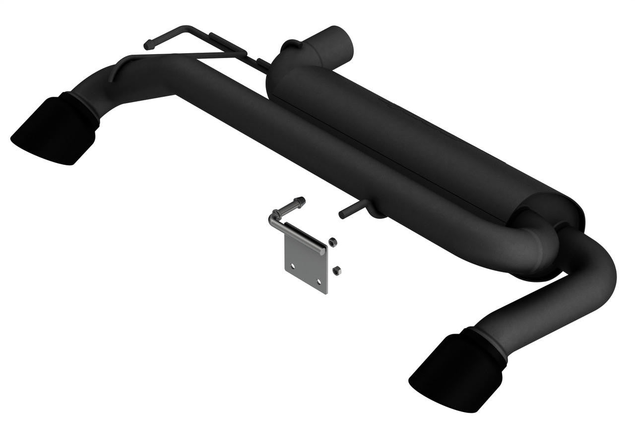 2021-2023 Ford Bronco Cat-Back Exhaust System, Touring, Black Coated - Apollo Off-Road