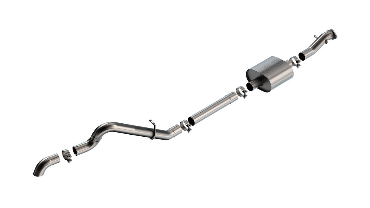 2021-2023 Ford Bronco Cat-Back Exhaust System, Touring, Chrome Tips - Apollo Off-Road