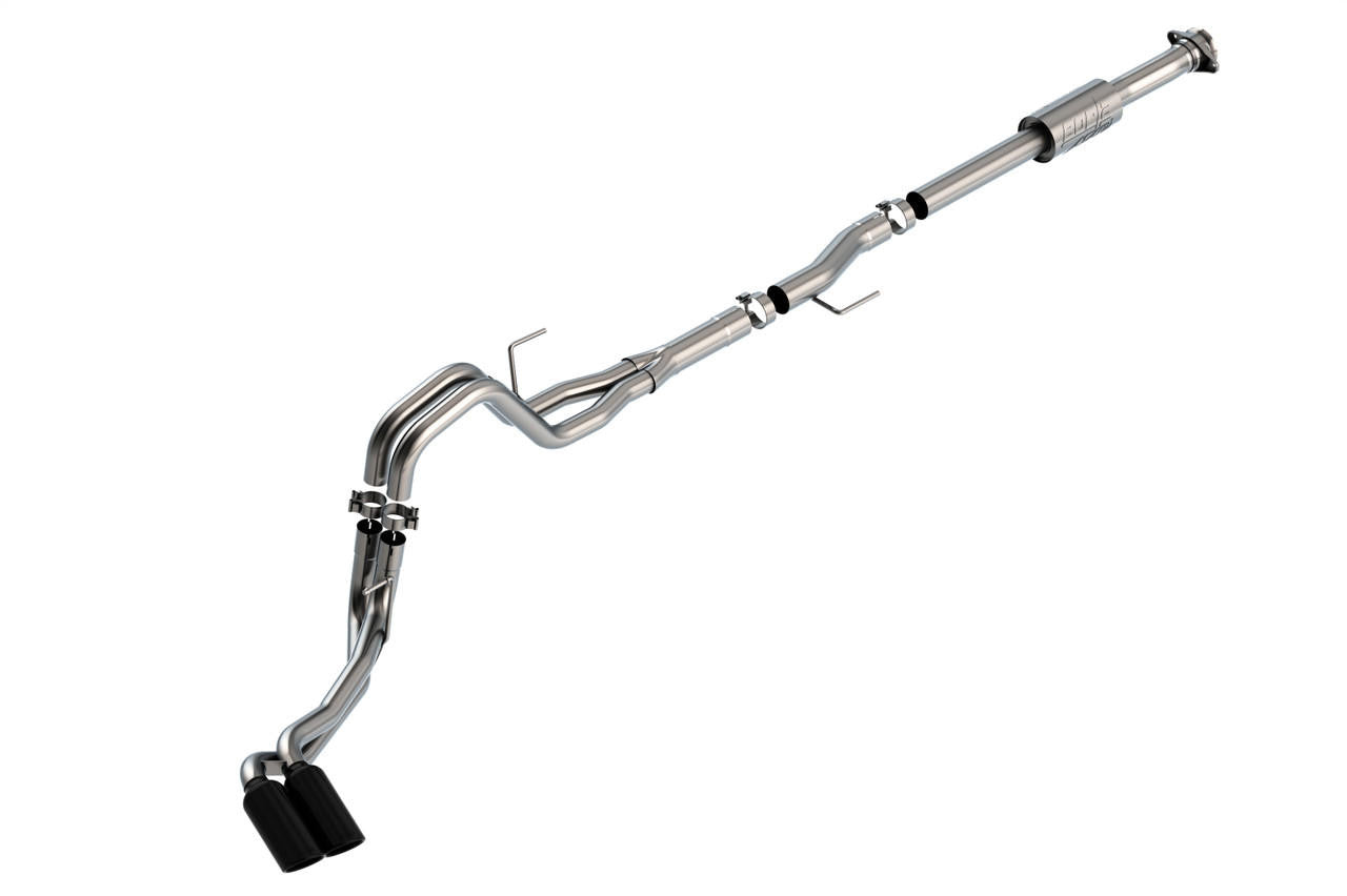 2021-2023 Ford F-150 2.7L-3.5L V6 Cat-Back Exhaust System, ATAK, Black Chrome Tips - Apollo Off-Road