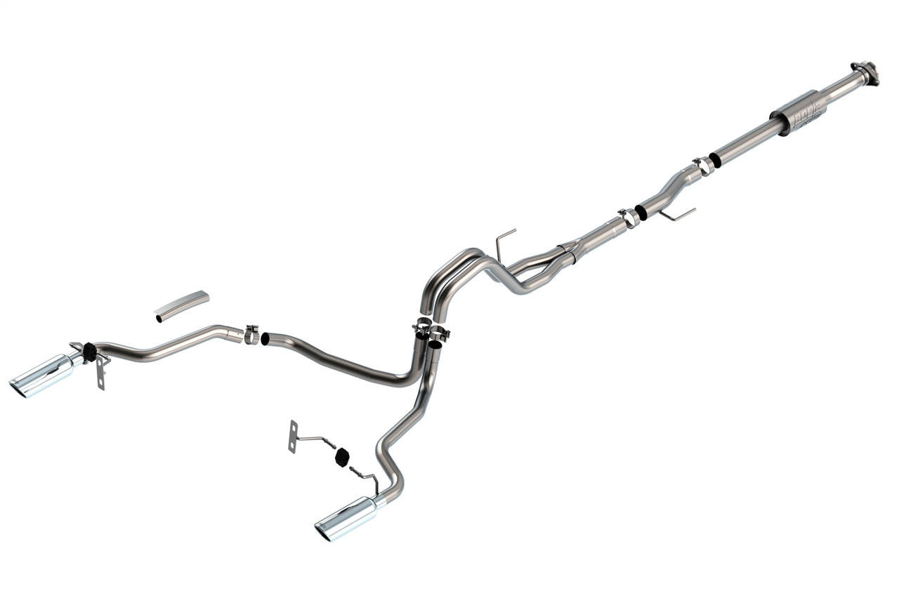 2021-2023 Ford F-150 2.7L-3.5L V6 Cat-Back Exhaust System, ATAK, Chrome Tips - Apollo Off-Road