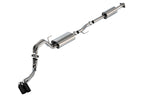 2021-2023 Ford F-150 2.7L-3.5L V6 Cat-Back Exhaust System, Touring, Black Chrome Tips - Apollo Off-Road