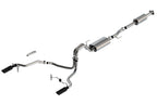 2021-2023 Ford F-150 2.7L-3.5L V6 Cat-Back Exhaust System, Touring, Black Chrome Tips - Apollo Off-Road