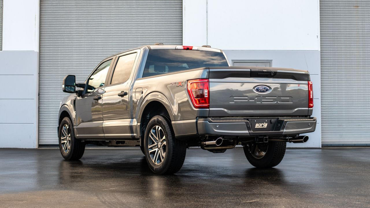 2021-2023 Ford F-150 2.7L-3.5L V6 Cat-Back Exhaust System, Touring, Chrome Tips - Apollo Off-Road