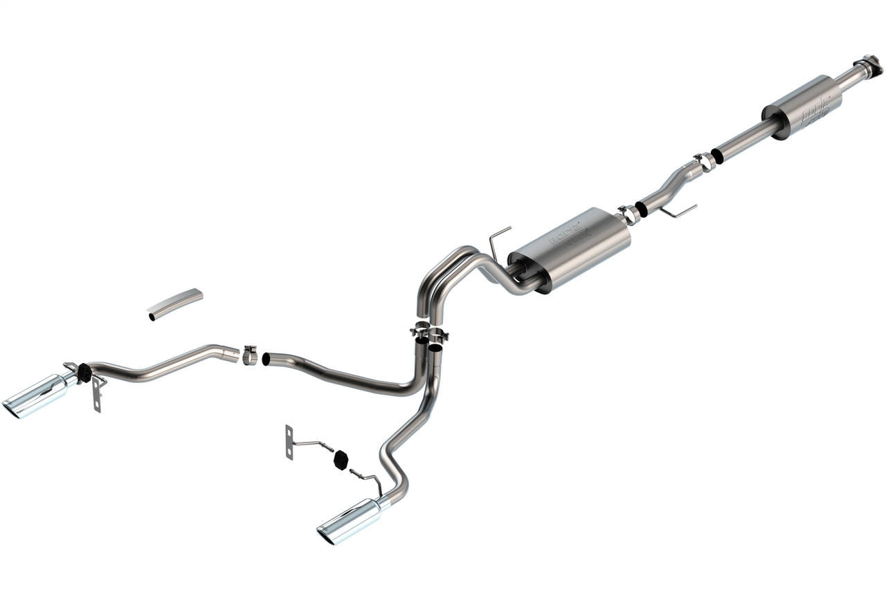 2021-2023 Ford F-150 3.3L V6 Cat-Back Exhaust System, ATAK, Chrome Tips - Apollo Off-Road