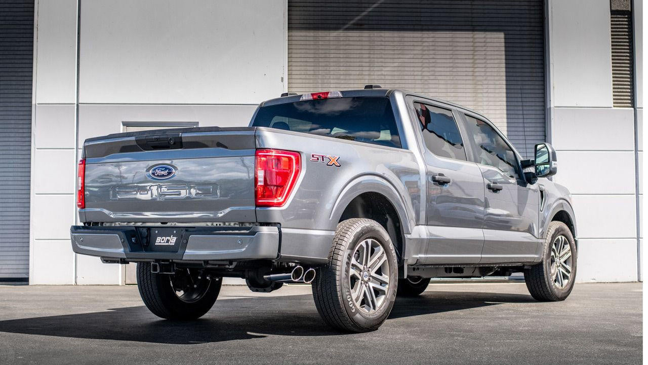 2021-2023 Ford F-150 3.3L V6 Cat-Back Exhaust System, ATAK, Chrome Tips - Apollo Off-Road