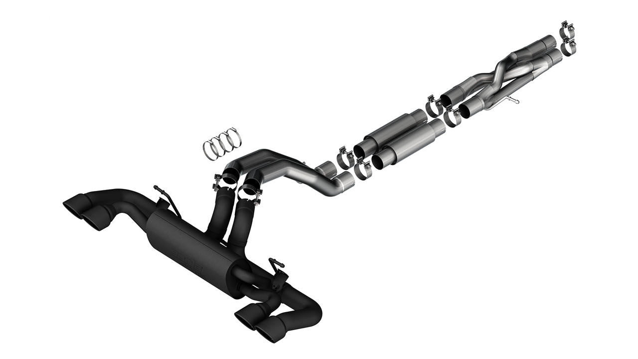 2021-2023 Jeep Wrangler Rubicon 392 JLU Cat-Back Exhaust System, ATAK, Black Coated - Apollo Off-Road