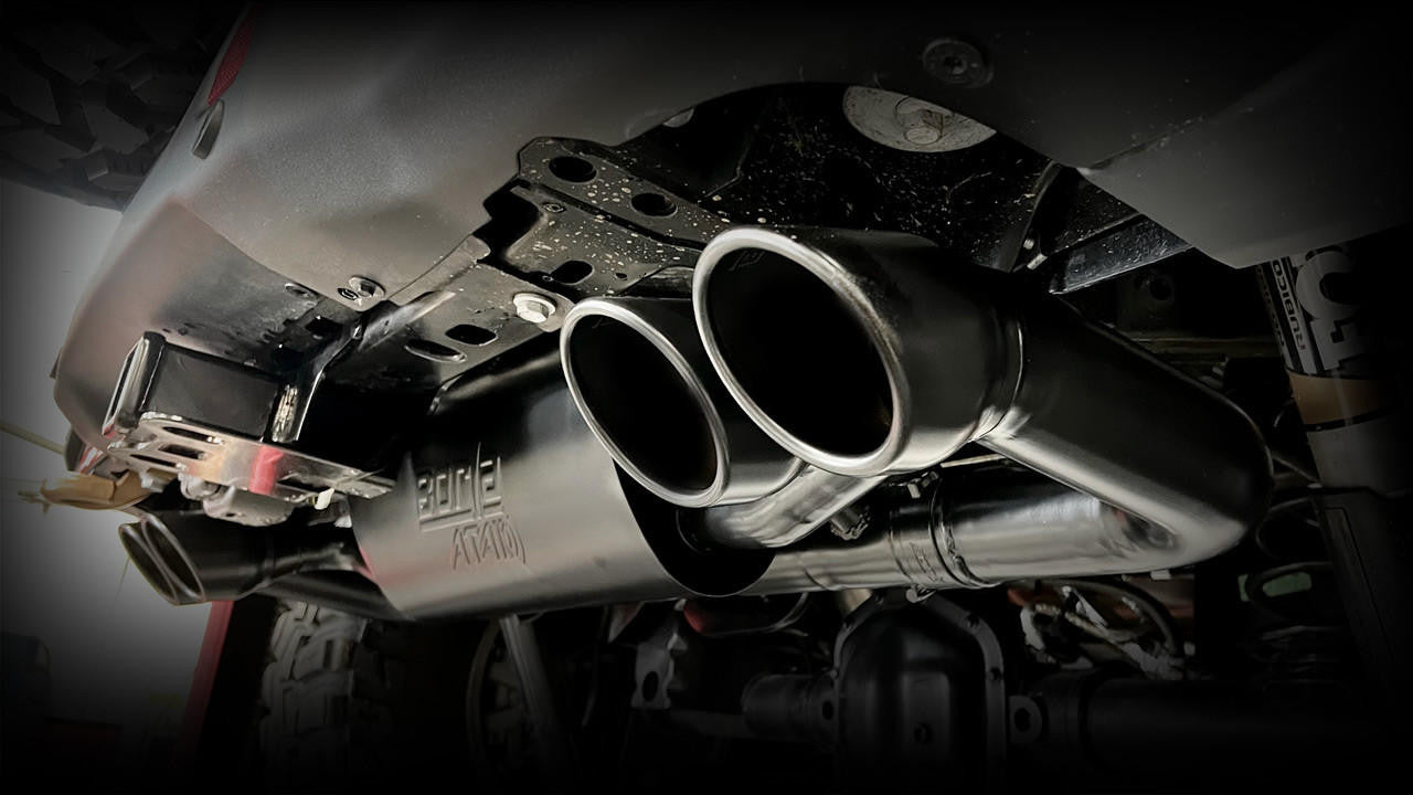 2021-2023 Jeep Wrangler Rubicon 392 JLU Cat-Back Exhaust System, S-Type, Black Coated - Apollo Off-Road